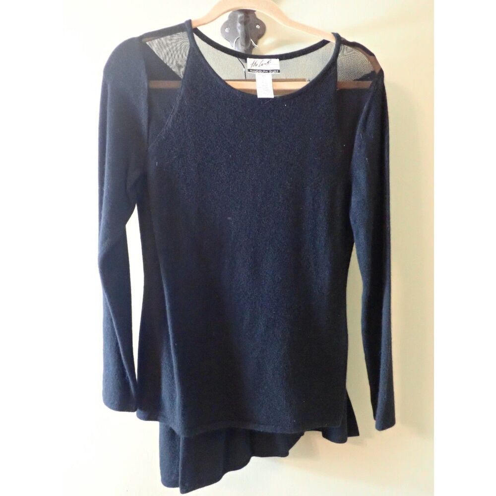 Randolph Duke The Look Black Sweater Suit Vintage 90s XS 2 Piece Set Chic Goth